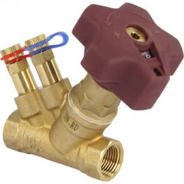 Балансировочный латунный клапан DN.ru КБЛР-015-16 усиленный Ду15 Ру16, L=77 мм, муфтовый D080-00500 