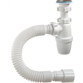 Бутылочный сифон ORIO 1 1/4 40, малый корпус, с гибкой трубой 40-40/50 А-3202 