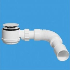 Сифон для поддона McAlpine (выпуск 70 мм) 50/60-1 1/2, h=65мм, с гофрой 40/50 (L=300-500мм) MRS5C-SLF-65 