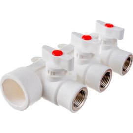 Коллектор с шаровыми кранами LAMMIN PPR ВР 32х1/2х3 Lm31082315032 