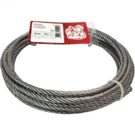 Стальной трос Стройбат DIN 3055, 4 мм, белый цинк, 5 м 324160 