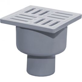 Вертикальный трап RTP с сухим затвором с поплавком, серый D 50 мм, 100х100 36587 