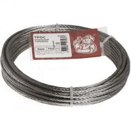 Стальной трос Стройбат DIN 3055 3мм 10м 249430 