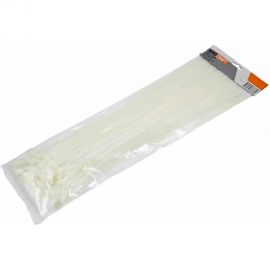 Нейлоновая хомут-стяжка NOVOCRAFT 8x400 мм, белая, уп. 100 шт. HCC084000100 