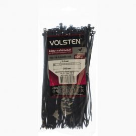 Хомут Volsten V02-1B-3,6х200-100 черный нейлон 3,6х200 100шт. 12959 