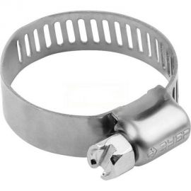 Хомуты ""ЭКСПЕРТ"" из нержавеющей стали с просечной лентой ПЛ-12,7, 16-32мм, 100шт. Зубр 37815-016-32-100 