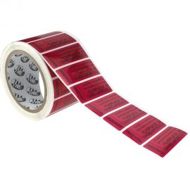 Пломба ТМАРК 66x25 мм, с печатью, цвет красный, след ВСКРЫТО/OPEN, 1000 шт./уп. ТМ-6002-6625-ТТ-1 