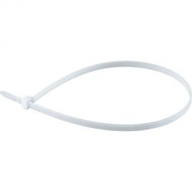 Нейлоновая сверхпрочная стяжка (хомут) SONNEN Power Lock, 2,5x100 мм, белая, 100 шт. 607918 