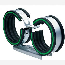 Двойной хомут Mupro VARIO для медных труб, оцинкованный, с изол. DGL, M8, 28 мм 107306.1 