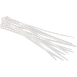 Нейлоновая неоткрывающаяся стяжка NIKOMAX 400х4,5мм, белая, уп-ка 100шт. NMC-CTN400-45-SL-WT-100 