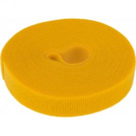 Многоразовая лента-липучка REXANT 5 м х 20 мм, желтая 07-7522 