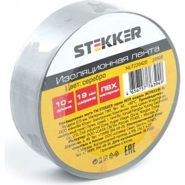 Изоляционная лента STEKKER intp01319-10 0,13x19 10 м, серебро 39908 