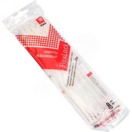 Хомут EKF P6.6, 2.5x200 мм, стандартный, белый, FlexLock PROxima, 50 шт. plc-fl-ctsw-2.5x200-r 