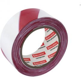 Сигнальная лента BRAUBERG Грандмастер, красно-белая, 75 мм х 200 м, основа полиэтилен 604892 