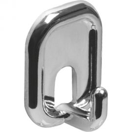 Самоклеящийся крючок Amig пластик, покр. хром, 2 шт. в дисп. 206-45х32х21CR 