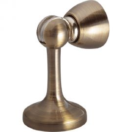 Ограничитель двери СКОБЯНОЙ с магнитом, настенный, медь 007696 