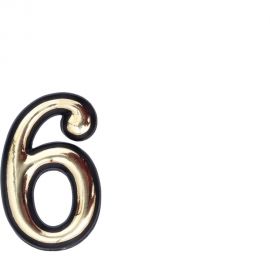 Цифра СКОБЯНОЙ самокл., мал., золото, ""6"" 002640 