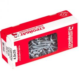 Универсальные саморезы Стройбат пкр. 4,0x35 белый цинк 200 шт 305070 