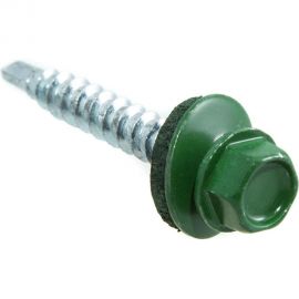 Кровельные саморезы Стройбат с буром 4,8x70 зеленый 130 шт 240670 