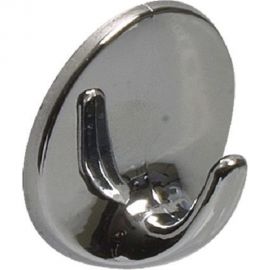 Самоклеящийся крючок Amig пластик, покрытие хром, 2 шт. в дисплее 207 CR 