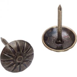 Декоративные гвозди СКОБЯНОЙ Орнамент, 50 г, бронза 007660 