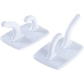 Самоклеящийся крючок Amig пластик, белый, 2 шт. в дисп. 204-40х24х24 BL 