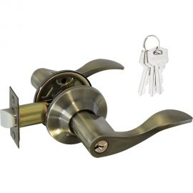 Ручка-защелка НОРА-М NEW стар.бронза ЗВ1-01 ключ/фикс. 15625 