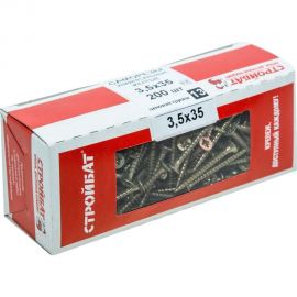 Универсальные саморезы Стройбат желтые 3.5х35 200 шт. 2641119 / 075941 
