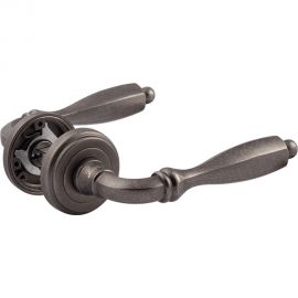 Дверная ручка НОРА-М Сегура застар. серебро 8827 