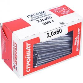 Финишные гвозди Стройбат 2,0x60 белый цинк 0,3 кг 066491 