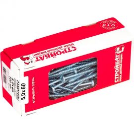 Универсальные саморезы Стройбат пкр. 5,0x60 белый цинк 305180 