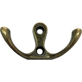 2-х рожковый крючок СКОБЯНОЙ НН, бронза 007435 