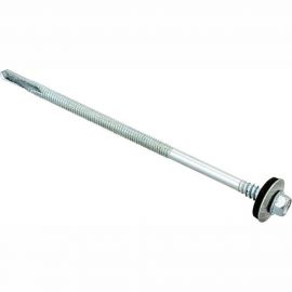 Саморезы для сэндвич-панелей Стройбат 6,3x105 белый цинк 20 шт. 293750 