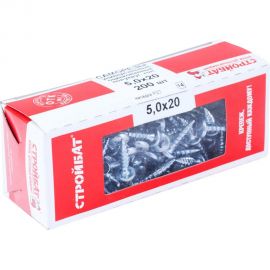 Универсальные саморезы Стройбат пкр. 5,0x20 белый цинк 305130 