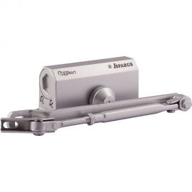 Дверной доводчик с фиксацией НОРА-М Isparus 410F (морозостойкий; от 15 до 60 кг; серебро) 18401 