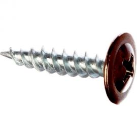 Саморез с прессшайбой крепежная техника коричневый, 4,2x16, ral 8017, острый, 50 шт. 10656 