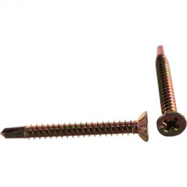 Оконный саморез Метизный двор 3,9x35 сверло, желтый, 12 шт. 4690441000460 