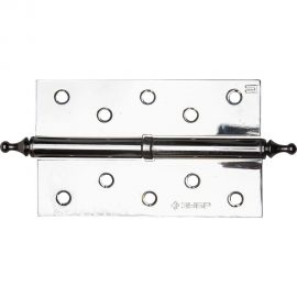 Дверная разъемная петля Зубр Эксперт 1 подшипник цвет хром CP левая с крепежом 125x75x2.5 мм 2 шт. 37605-125-2L 