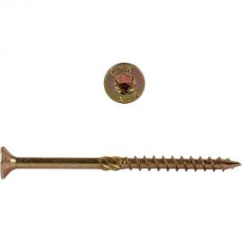 Потайные саморезы по дереву КРЕП-КОМП Torx 5.0х80 мм, 200 шт. желтые сдт580 