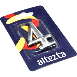 Дверная цифра Левша "4" ALTEZTA хром У4-9094.Х 