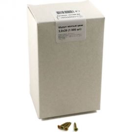 Шуруп, жёлтый цинк Крепежная техника 3,0х20 1000шт 431306 БК 