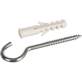 Распорный дюбель Зубр МАСТЕР тип ЕВРО с шурупом-полукольцом, 10х50 / 6х90 мм, 4 шт 30686-10-50 