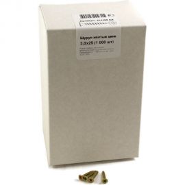 Шуруп, жёлтый цинк Крепежная техника 3,0х25 1000шт 431308 БК 