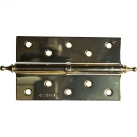 Дверная разъемная петля Зубр Эксперт 1 подшипник цвет латунь PB левая с крепежом 125x75x2.5 мм 2 шт. 37605-125-1L 