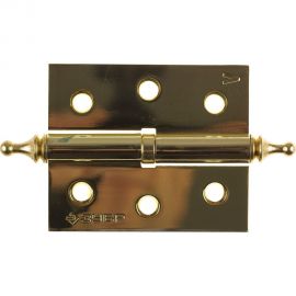 Дверная разъемная петля Зубр Эксперт 1 подшипник цвет латунь PB левая с крепежом 75x63x2.5 мм 2 шт. 37605-075-1L 