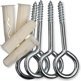 Дюбель ЕВРОПАРТНЕР MULTI 8 + петля-шуруп L32 х d5,8 х d12 ZN 8 шт. RB2 0157 