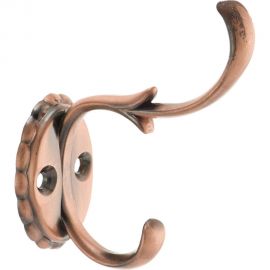 Мебельный крючок KERRON Д66 Ш29 В60, античная медь KR 0111 AC 