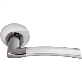 Дверная ручка MORELLI ""Пиза"", цвет-бел. никель/черн. никель 9010557 