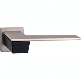 Дверные ручки VAL DE FIORI КАРРАРА черный/никель супермат. 2 шт INDH 715-22 B/MSN 