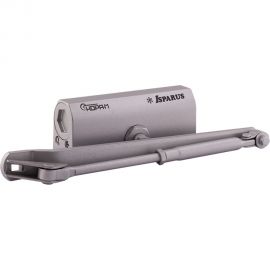 Дверной доводчик ISPARUS 440 морозостойкий, для дверей от 80 до 140 кг, серый 17204 